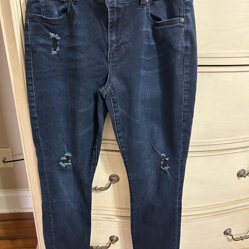 CAbi Dark Blue Ankle Jeans